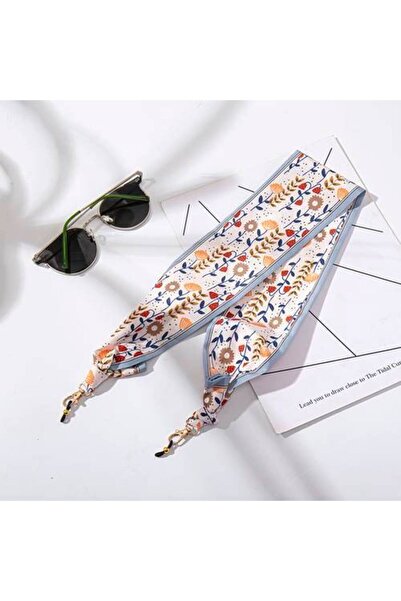 KESNUP Αλυσίδα γυαλιών τύπου μπλε print με κασκόλ