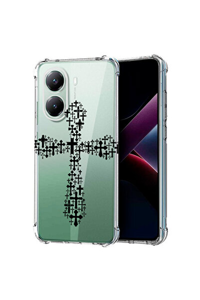 bestcase Carcasă spate antișoc pentru Poco X7 Pro 5G, cruce în cruce, 1988230...