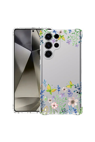 bestcase Αντικραδασμική θήκη πίσω για Samsung Galaxy S25 Ultra, Λουλούδια πετ...