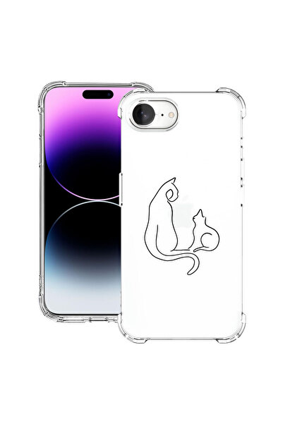 bestcase Carcasă spate antișoc pentru Apple iPhone 16e, Abstract Cat, 1988231...