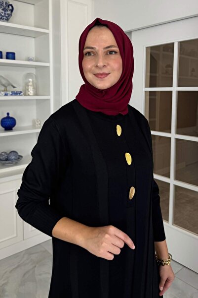 Rabia Şamlı Leaf Knitwear Dress Black