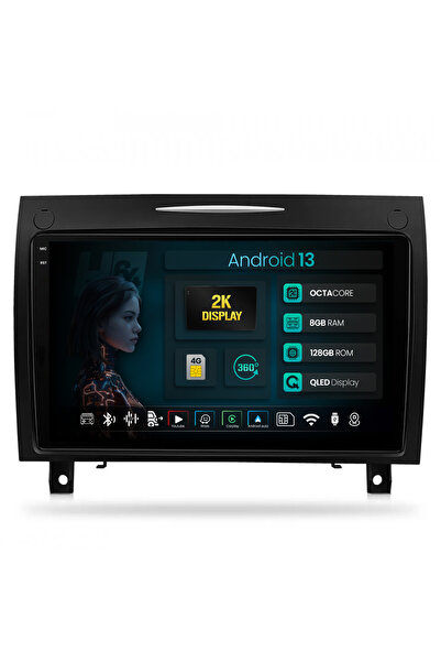 HUB64 Navigatie 2K Mercedes Benz SLK (2006-2010), 8GB RAM, Android 13, Octaco...