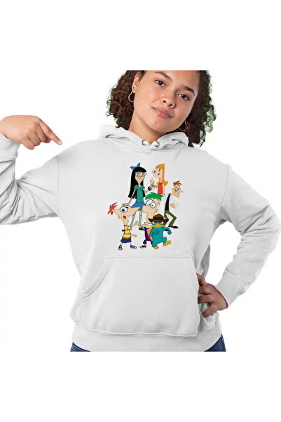 OEM Hanorac Femei Phinead Ferb Toata Trupa Desen Animat