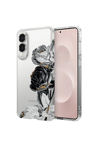 bestcase Anti Shock Back Case For Samsung Galaxy S25 Edge, Black Rose, 198828...