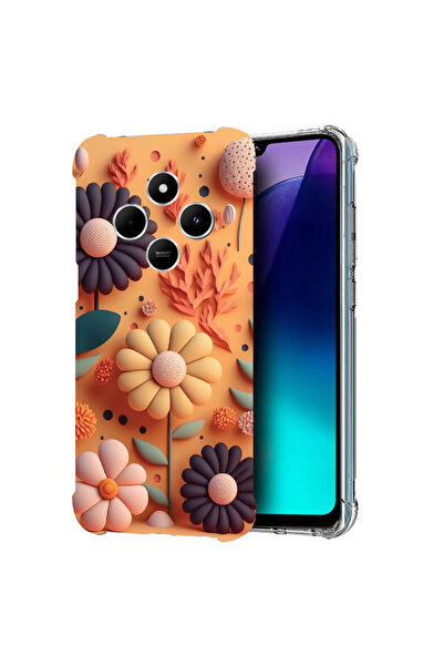 bestcase Carcasă spate antișoc pentru Poco C75 / Redmi 14C / A4, Happy Flower...