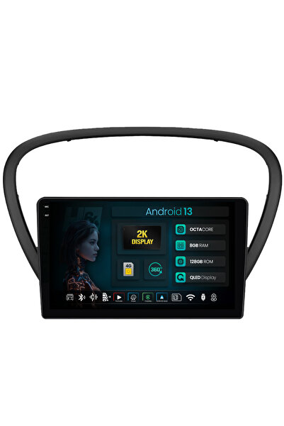 HUB64 Navigatie 2K Peugeot 607 (2004-2011), 8GB RAM, Android 13, Octacore, Sl...