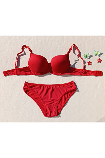 siyalife Hollow Covered Underwire Unpadded Bra and Panty Underwear Set (Hollow)