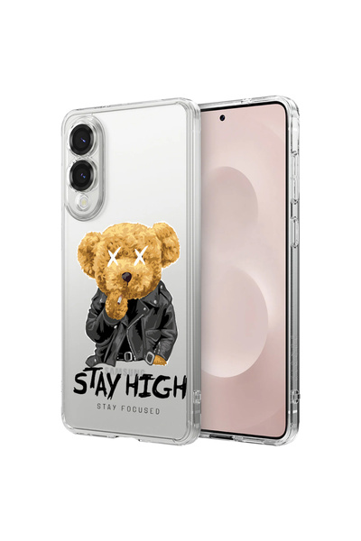 bestcase Carcasă spate antișoc pentru Samsung Galaxy S25 Edge, Stay High Tedd...
