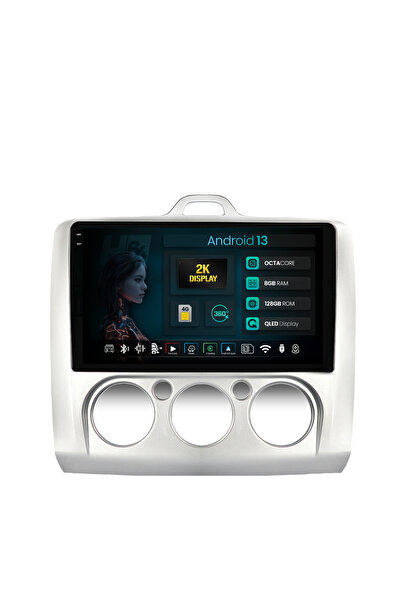 HUB64 Navigatie 2K Ford Focus MK2 (2004-2011)Clima manuala,8GB RAM,Android 13...