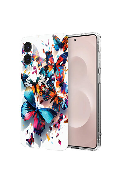 bestcase Carcasă spate antișoc pentru Samsung Galaxy S25 Edge, fluturi colora...