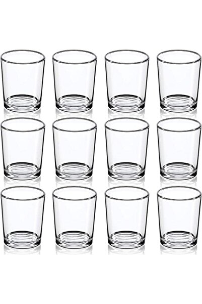 teknotrust 12'li turuncu cam shot bardağı, şık ve kullanışlı mumluk ve içecek...