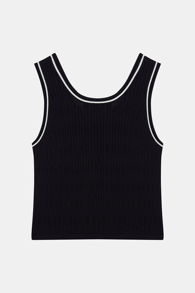W Collection SİYAH KOLSUZ TRİKO