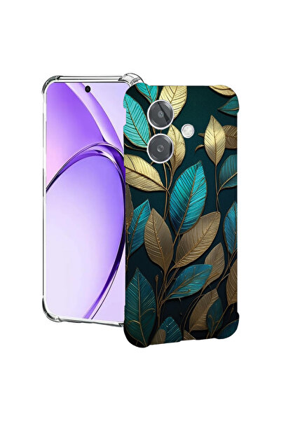 bestcase Carcasă spate antișoc pentru Oppo A60 5G / A40 / A40M, pene aurii, 2...