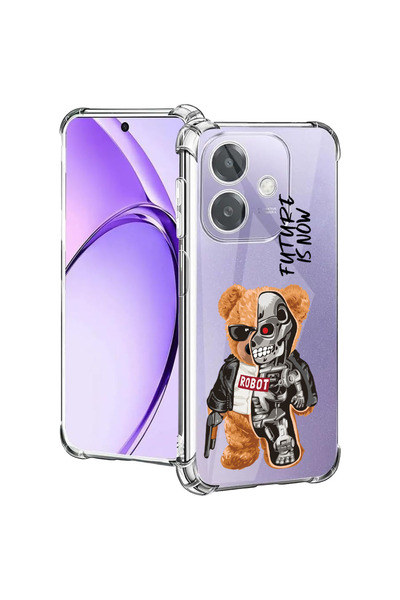 bestcase Carcasă spate antișoc pentru Oppo A60 5G / A40 / A40M, jumătate robot, jumătate ursuleț de pluș, 2004575 AS 931