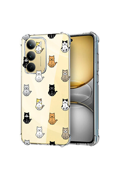 bestcase Carcasă spate antișoc pentru Realme C75, model pisică, 1988296 AS 1027