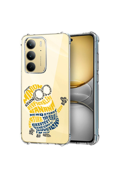 bestcase Carcasă spate antișoc pentru Realme 14x 5G, Calligraphy Minion, 1988...