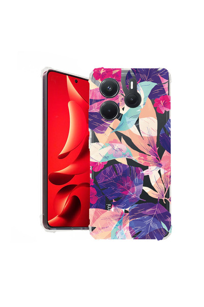 bestcase Carcasă spate antișoc pentru Xiaomi Redmi Note 14 4G, flori tropical...