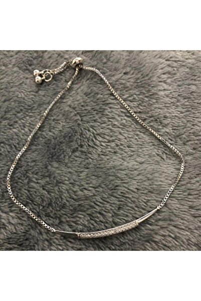 Pursehuit Brățară de culoare argintie, suflată cu aur de 14k, cu pietre de zi...