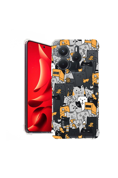bestcase Carcasă spate antișoc pentru Xiaomi Redmi Note 14 5G, model pisică, ...
