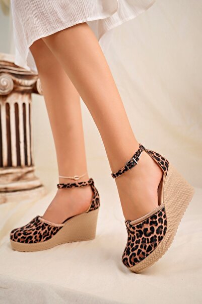 İrem Ayakkabı Wedge Heel Stone Karnıyarık Shoes