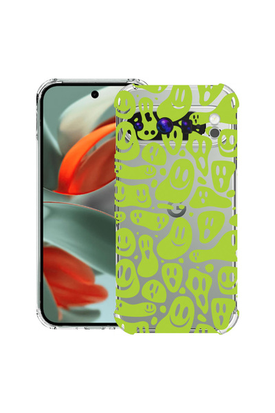 bestcase Carcasă spate antișoc pentru Google Pixel 9 Pro XL, verde acid smile...