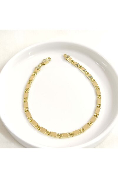 Güler Yüzlü Silver خلخال ذهبي من XUPING بتصميم لوحي 5 مم بطول 27 سم