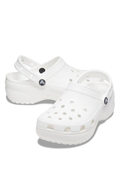 Crocs White Platform Women's Slippers