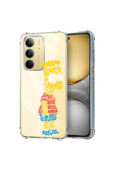 bestcase Carcasă spate antișoc pentru Realme 14x 5G, caligrafie Bart Simpson,...