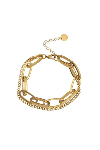 Pursehuit Brățară aurie, realizată din oțel inoxidabil, în 2 straturi, suflat...