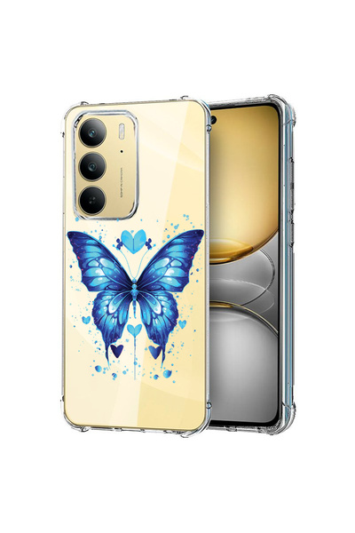 bestcase Carcasă spate antișoc pentru Realme C75, fluture albastru, 1988296 A...