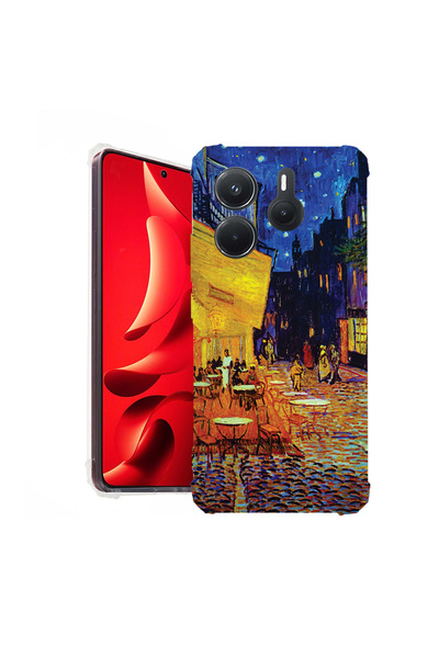 bestcase Husă spate antișoc pentru Xiaomi Redmi Note 14 4G, Terasa Van Gogh C...