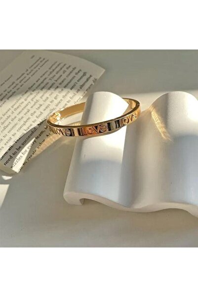 Pursehuit Brățară aurie, oțel inoxidabil, model bangle, placată cu aur de 18k...