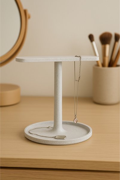 Özel Tasarım Marble Pattern Jewelry Stand, Jewelry Organizer, Necklace Holder, Earring Holder, Bracelet Stand