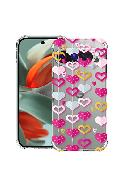 bestcase Carcasă spate antișoc pentru Google Pixel 9 Pro XL, Lovely Hearts, 1...