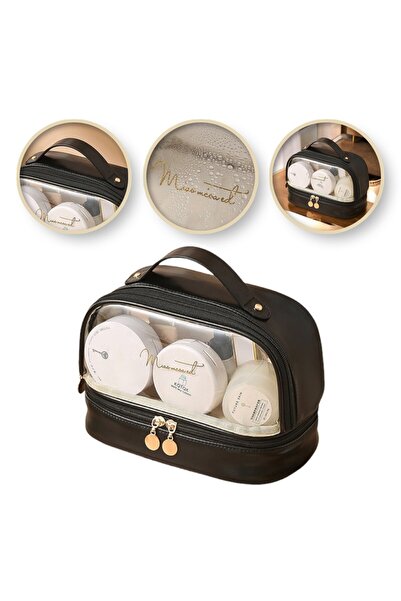 OEM Geantă organizatoare pentru cosmetice și pensule cu două compartimente, n...