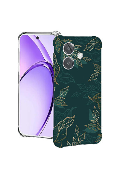 bestcase Удароустойчив гръб за Oppo A60 5G / A40 / A40M, зелени пера, 2004575...