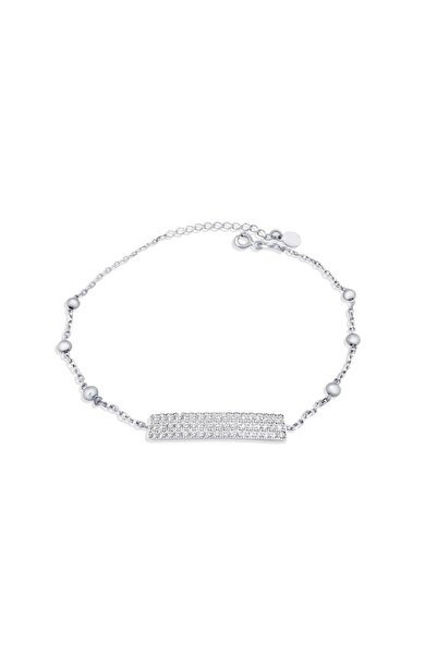 Pursehuit Brățară din argint 925, placată cu rodiu, cu pietre de zirconiu, Nu...