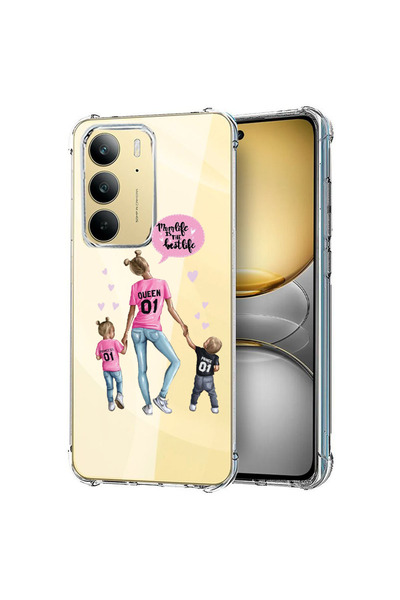 bestcase Carcasă spate antișoc pentru Realme C75, Mom Life Boy and Girl, 1988...