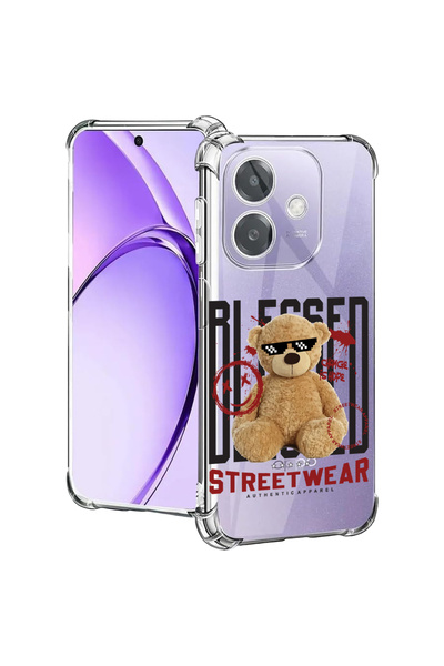 bestcase Carcasă spate antișoc pentru Oppo A60 5G / A40 / A40M, Teddy Bear Bl...