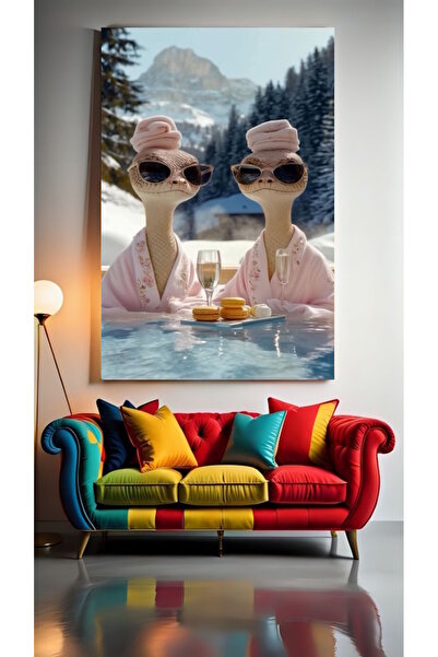özkacar Snakes in the Jacuzzi Home Wall Salon Beauty Salon Office Shop Decora...
