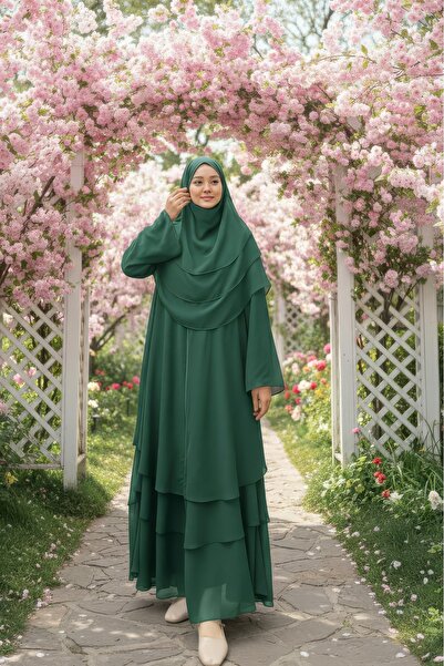 Hurma Kervanı Set pentru femei Suffle Şifon Umre – dintr-o singură piesă