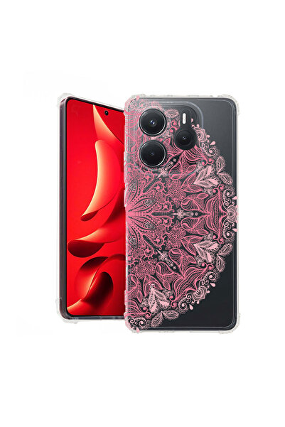 bestcase Carcasă spate antișoc pentru Xiaomi Redmi Note 14 4G, roz dantelă, 1...