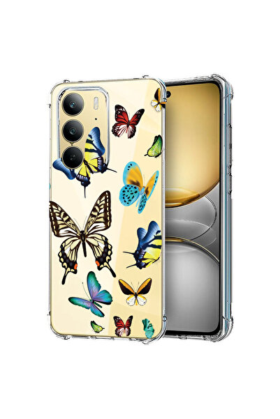 bestcase Carcasă spate antișoc pentru Realme 14x 5G, fluturi colorați frumoși...