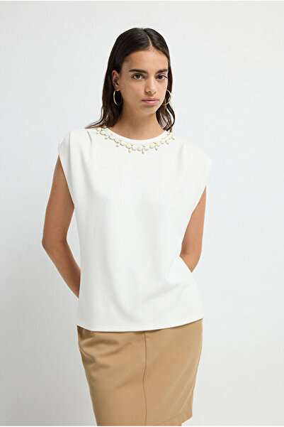 adL İnci Detaylı Tişört