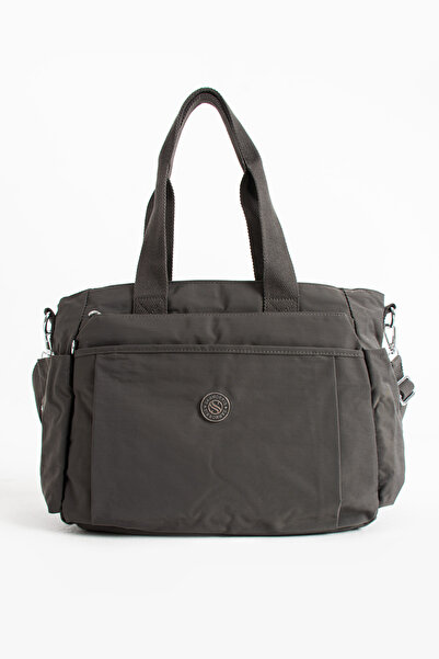 Sanmorris Multi-Pocket Women's Shoulder Bag Large Size Daily Hv7003 Dark Gray