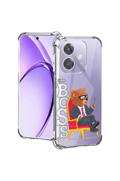 bestcase Carcasă spate antișoc pentru Oppo A60 5G / A40 / A40M, Ursuleț de pl...