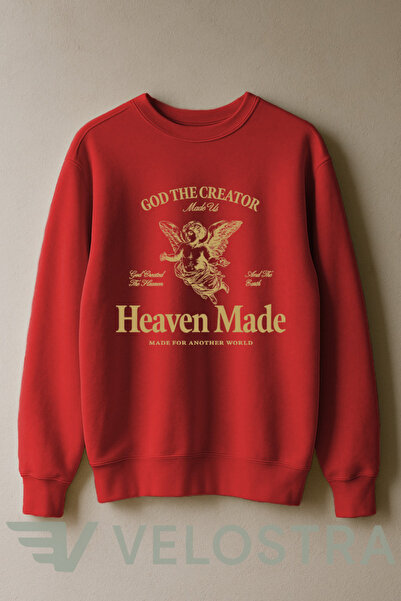 Velostra Hanorac unisex Heaven Made cu imprimeu 3 İplik İçinde Şah cu căptușe...