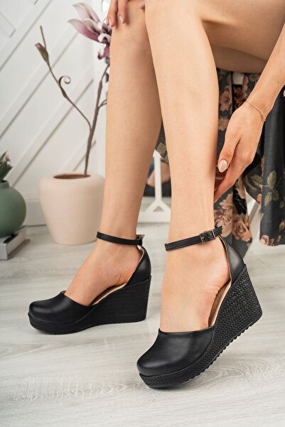 İrem Ayakkabı Wedge Heel Ankle Strap Karnıyarık Shoes