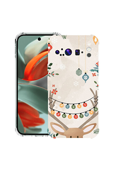 bestcase Carcasă spate antișoc pentru Google Pixel 9 Pro XL, Reni de Crăciun,...