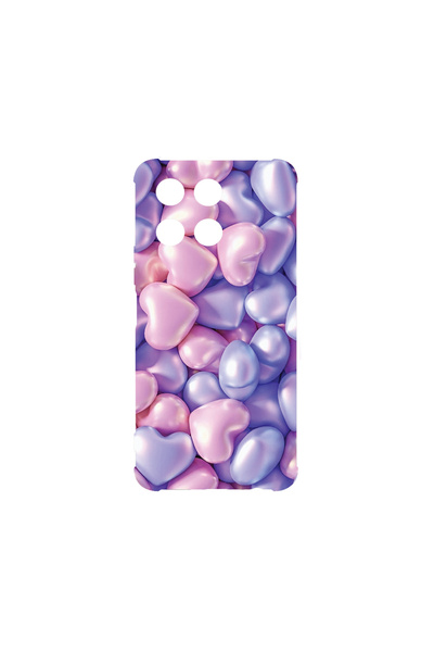 bestcase Carcasă spate antișoc pentru Honor 200 Smart, inimioare colorate, 19...